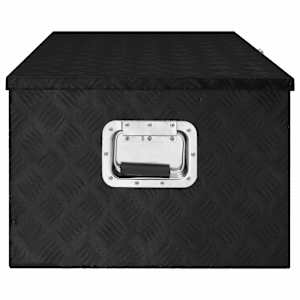 Úložný box černý 100 x 55 x 37 cm hliník - obrázek 5
