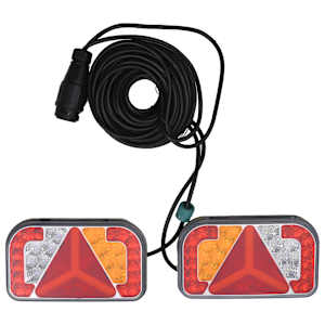 vidaXL haagise tuled 2 tk, punane, 24x5x14,5 cm, 12 V, LED-prin
