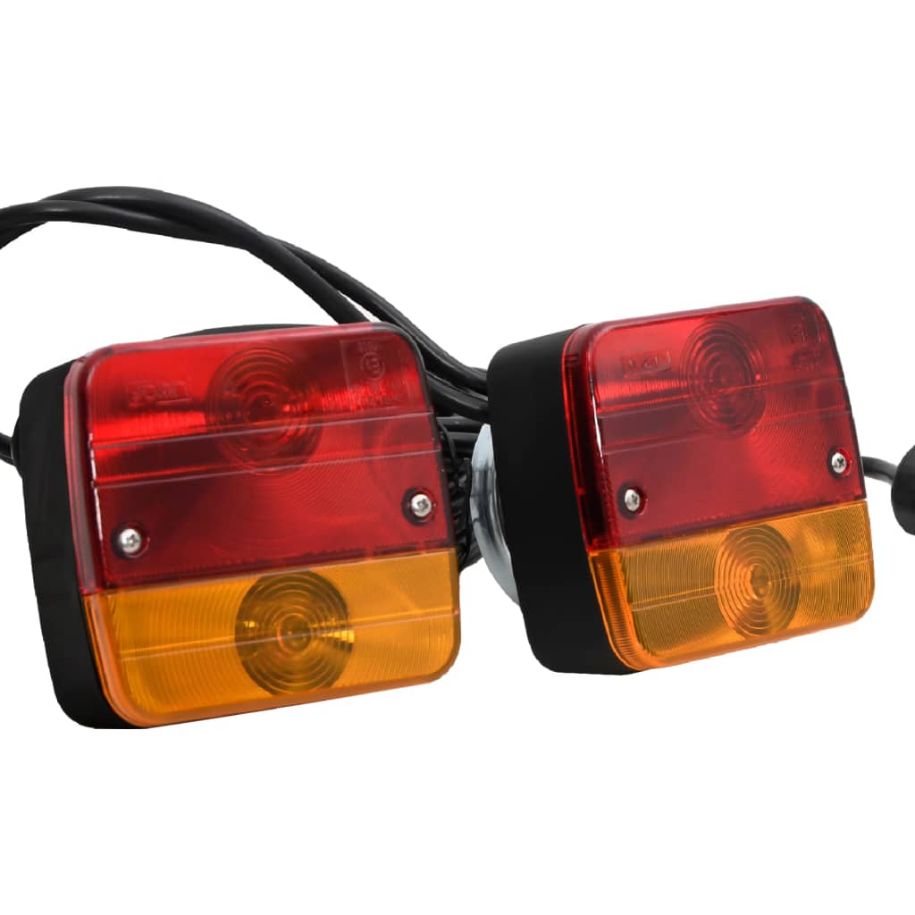 vidaXL Aanhangerlampen 2 st klassiek peertje 12 V 10,5x7,5x10 cm rood afbeelding
