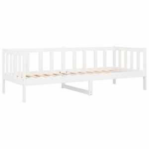 Válenda bez matrace bílá 90 x 190 cm masivní borovice - obrázek 7