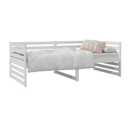 vidaXL Lit de jour sans matelas blanc 90x190 cm bois de pin massif