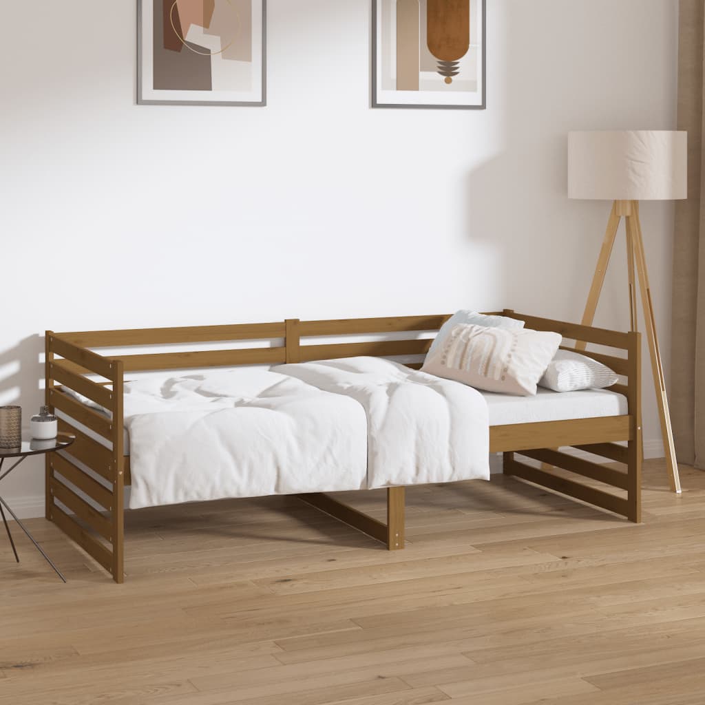 vidaXL Sofá cama madera maciza de pino gris 90x190 cm - Bechester -  Reinventando la experiencia de comprar muebles