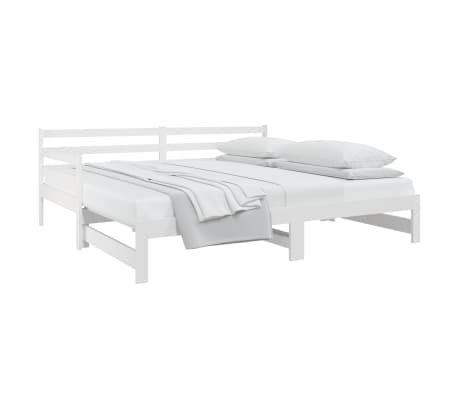 vidaXL Pull-out Day Bed without Mattress White 2x(90x190)cm