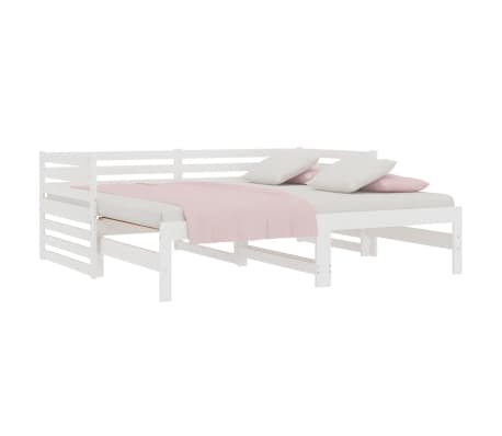 vidaXL Pull-out Day Bed without Mattress White 2x(90x190)cm