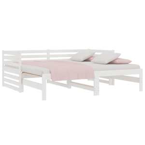 vidaXL Pull-out Day Bed without Mattress White 2x(90x190)cm