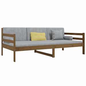 vidaXL Lova, medaus rudos spalvos, 80x200cm, pu&scaron;ies medienos masyvas