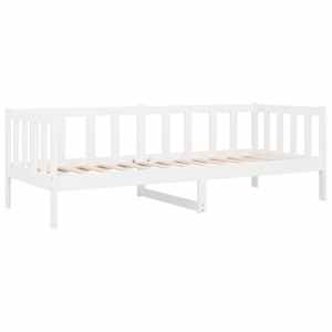 Válenda bez matrace bílá 80 x 200 cm masivní borovice - obrázek 7