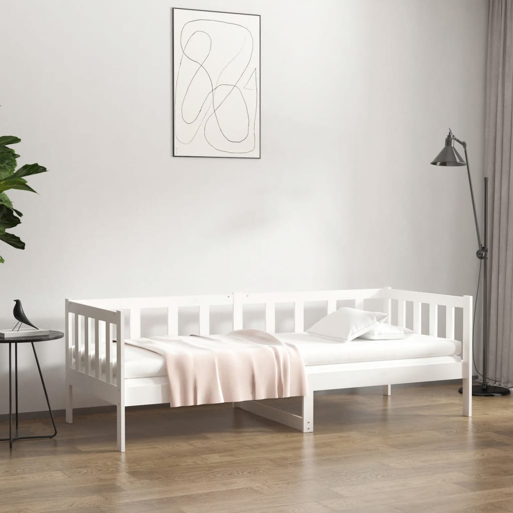 vida XL Tagesbett Weiß 80x 200 cm Massivholz Kiefer
