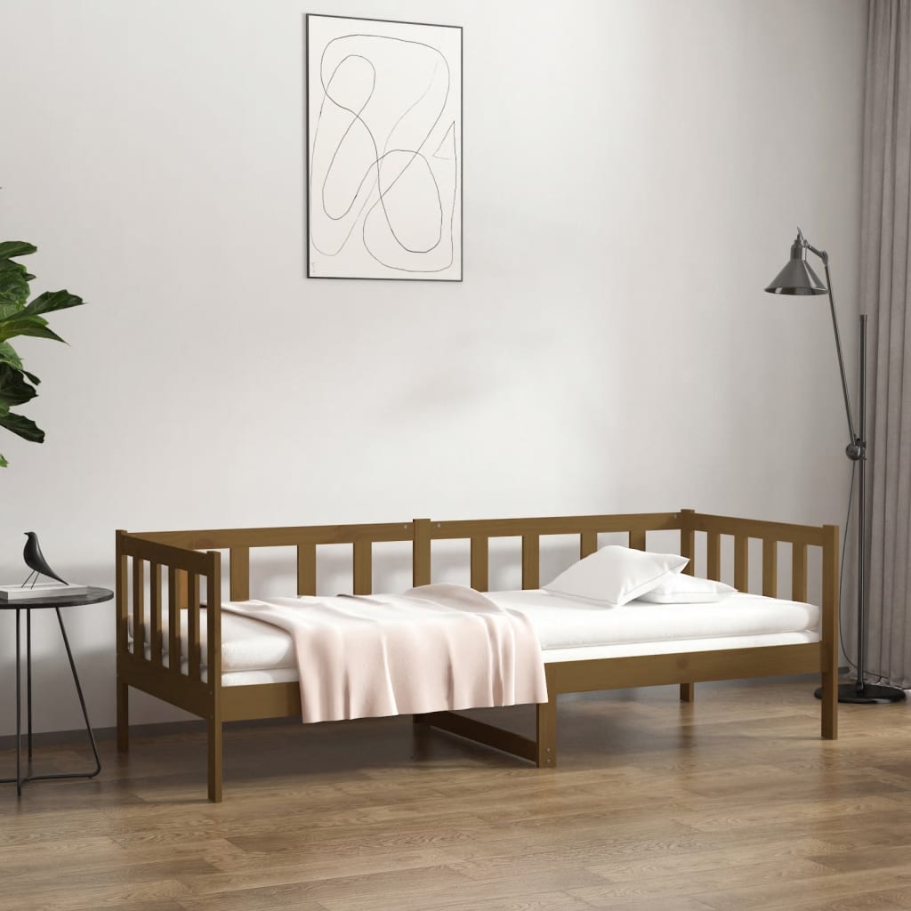 vidaXL Sofá cama madera maciza de pino gris 80x200 cm - Bechester -  Reinventando la experiencia de comprar muebles