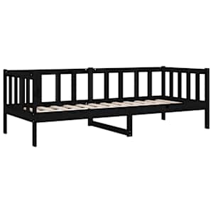 Válenda černá 80 x 200 cm masivní borové dřevo - obrázek 7