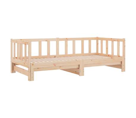 vidaXL Sof&aacute;-cama de puxar 2x(80x200) cm madeira de pinho maci&ccedil;a