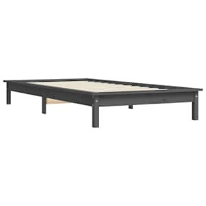 Rám postele šedý masivní borovice 100 x 200 cm - obrázek 4
