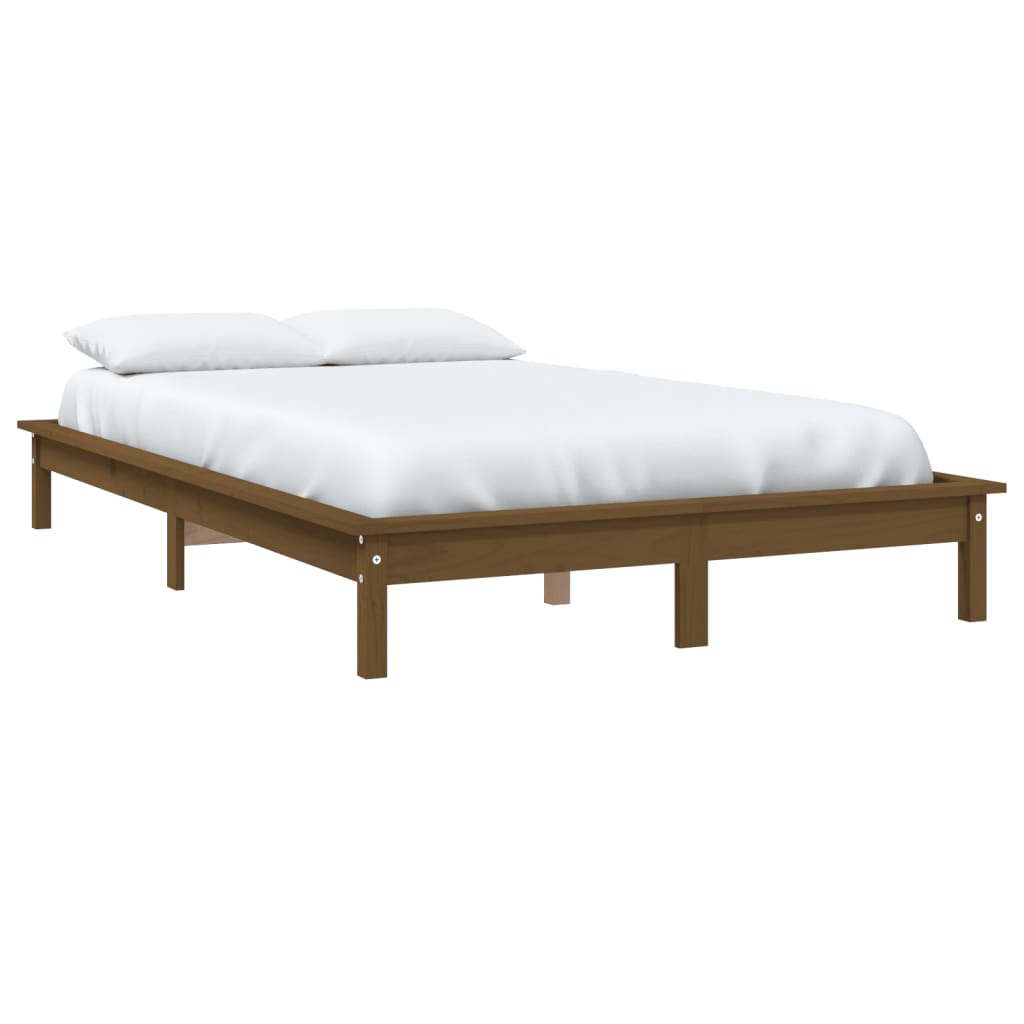 vidaXL Bedframe massief grenenhout honingbruin 120x200 cm afbeelding