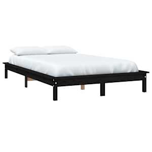 Rám postele černý 180 x 200 cm Super King Size masivní borovice - obrázek 3