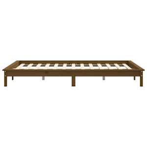 Rám postele medově hnědý 200 x 200 cm masivní borovice - obrázek 6