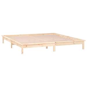 Rám postele s LED světlem 120 x 200 cm masivní dřevo - obrázek 6