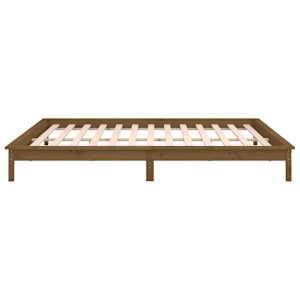 Rám postele s LED světlem medově hnědý 120x200 cm masivní dřevo - obrázek 8