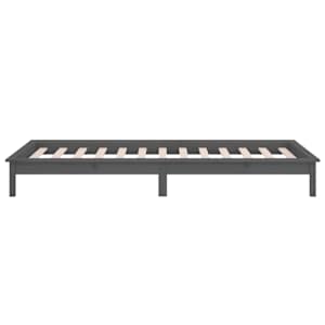 Rám postele s LED šedý 75 x 190 cm Small Single masivní dřevo - obrázek 8