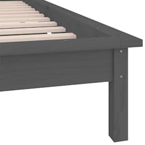 Rám postele s LED šedý 75 x 190 cm Small Single masivní dřevo - obrázek 9