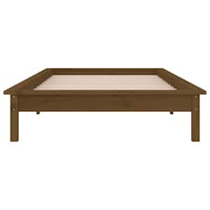Rám postele s LED medový 75 x 190 cm Small Single masivní dřevo - obrázek 7