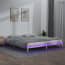  vidaXL kis kétszemélyes tömör fa LED-es ágykeret 120 x 190 cm termék 2. képe