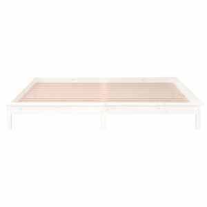 Rám postele s LED bílý 120 x 190 cm Small Double masivní dřevo - obrázek 7