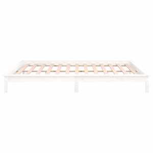 Rám postele s LED bílý 120 x 190 cm Small Double masivní dřevo - obrázek 8