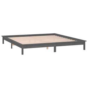 Rám postele s LED šedý 120 x 190 cm Small Double masivní dřevo - obrázek 6
