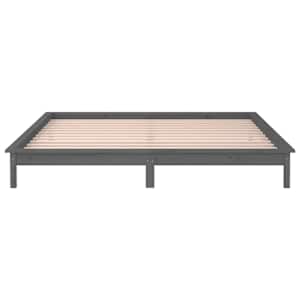 Rám postele s LED šedý 120 x 190 cm Small Double masivní dřevo - obrázek 7
