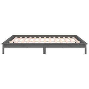 Rám postele s LED šedý 120 x 190 cm Small Double masivní dřevo - obrázek 8