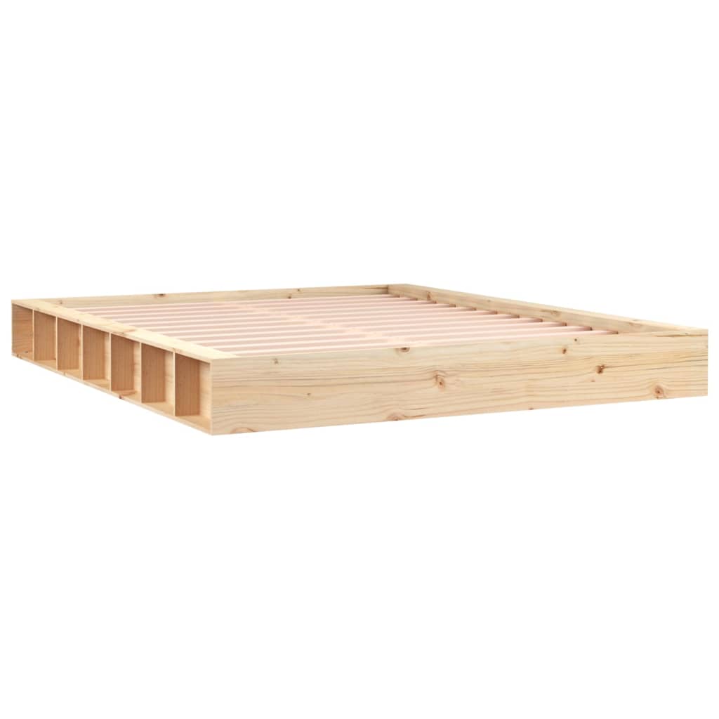 vidaXL Rama łóżka, 200 x 200 cm, lite drewno