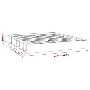 Rám postele 200 x 200 cm masivní dřevo - obrázek 8