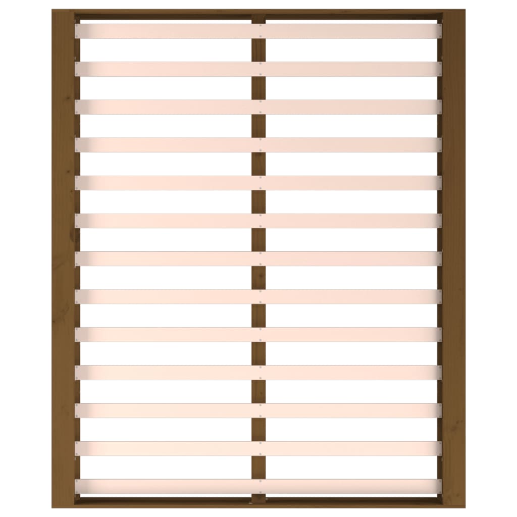 Cadru de pat Super King 6FT, maro miere, 180x200 cm, lemn masiv