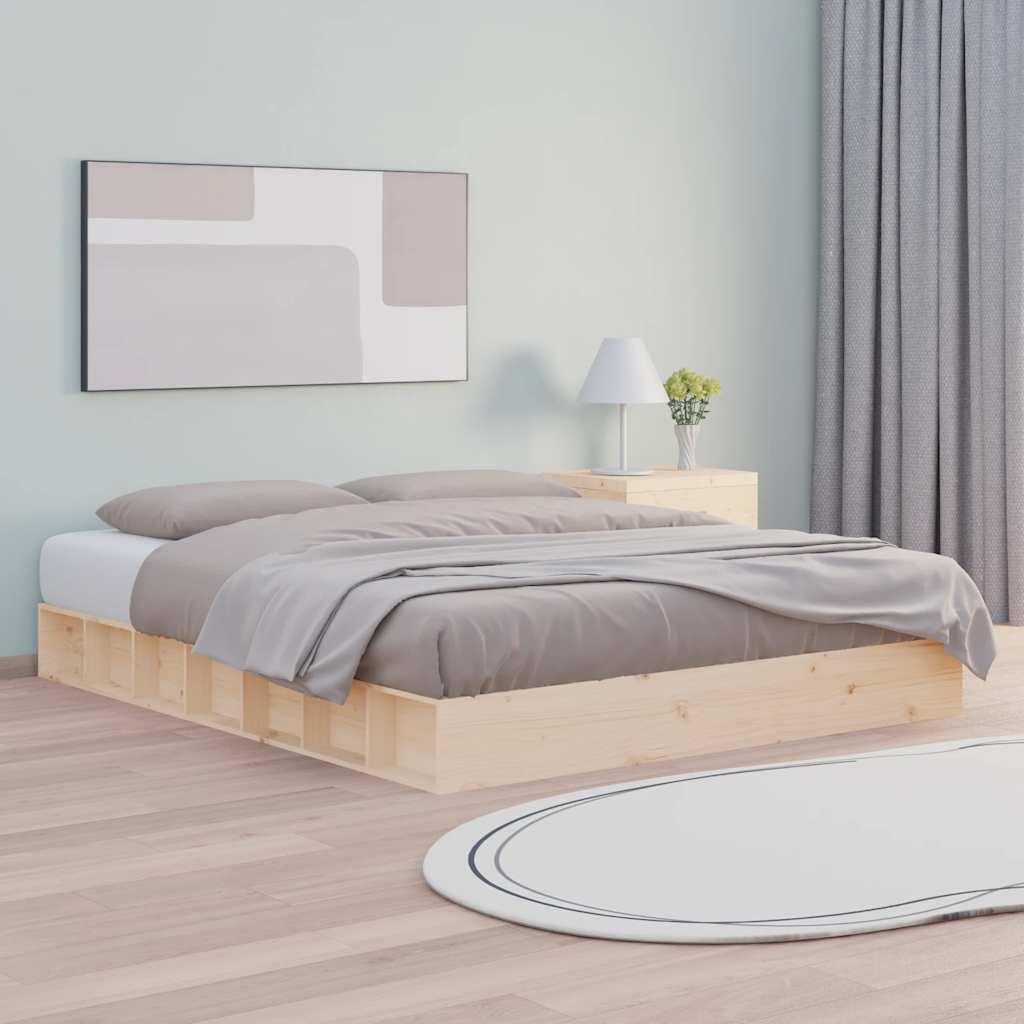 vidaXL Rama ��ka, 150x200 cm, lite drewno