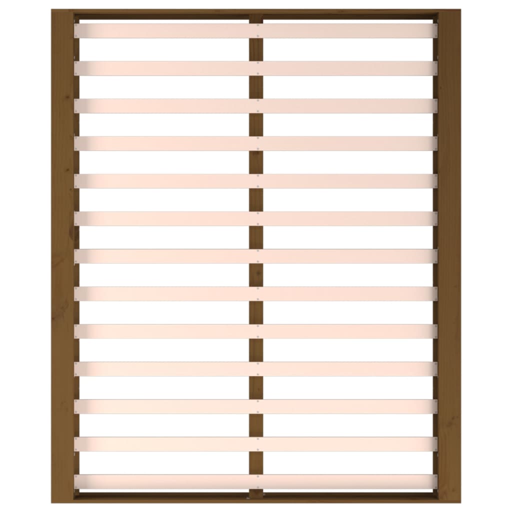 mézbarna tömör fa ágykeret 150x200 cm (5FT King Size)