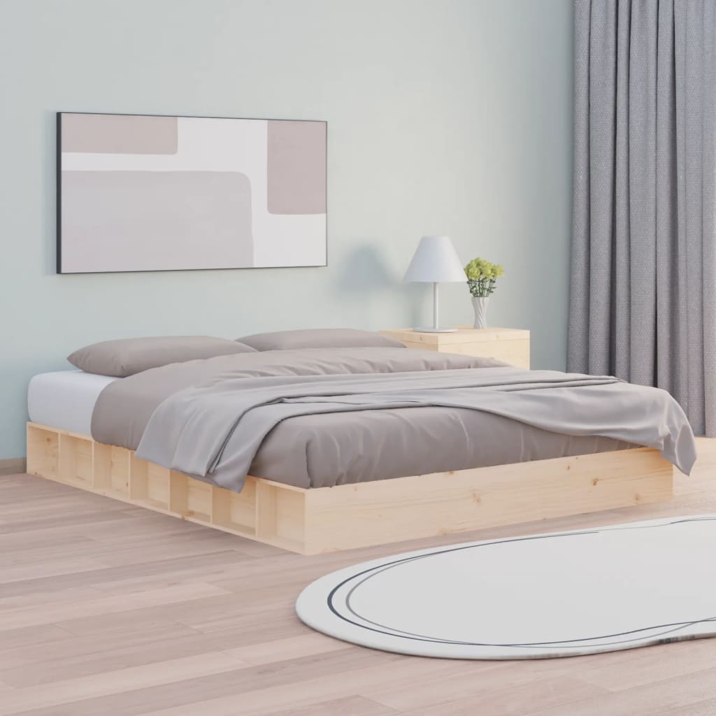 vidaXL Rama ��ka, 120 x 200 cm, lite drewno