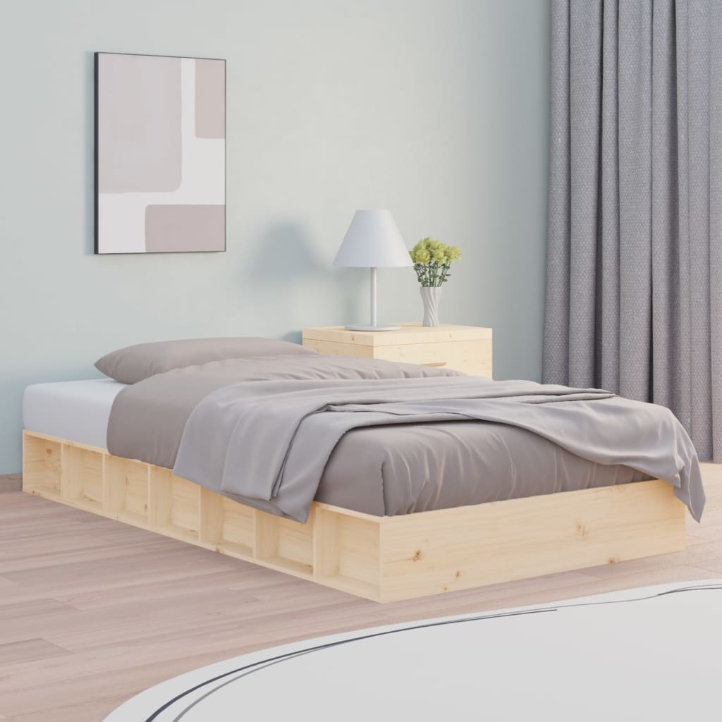 vidaXL Rama ��ka, 90 x 200 cm, lite drewno