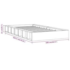 Rám postele 90 x 190 cm Single masivní dřevo - obrázek 8
