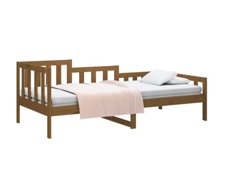 vidaXL m&eacute;zbarna t&ouml;m&ouml;r fenyőfa kanap&eacute;&aacute;gy 80 x 200 cm