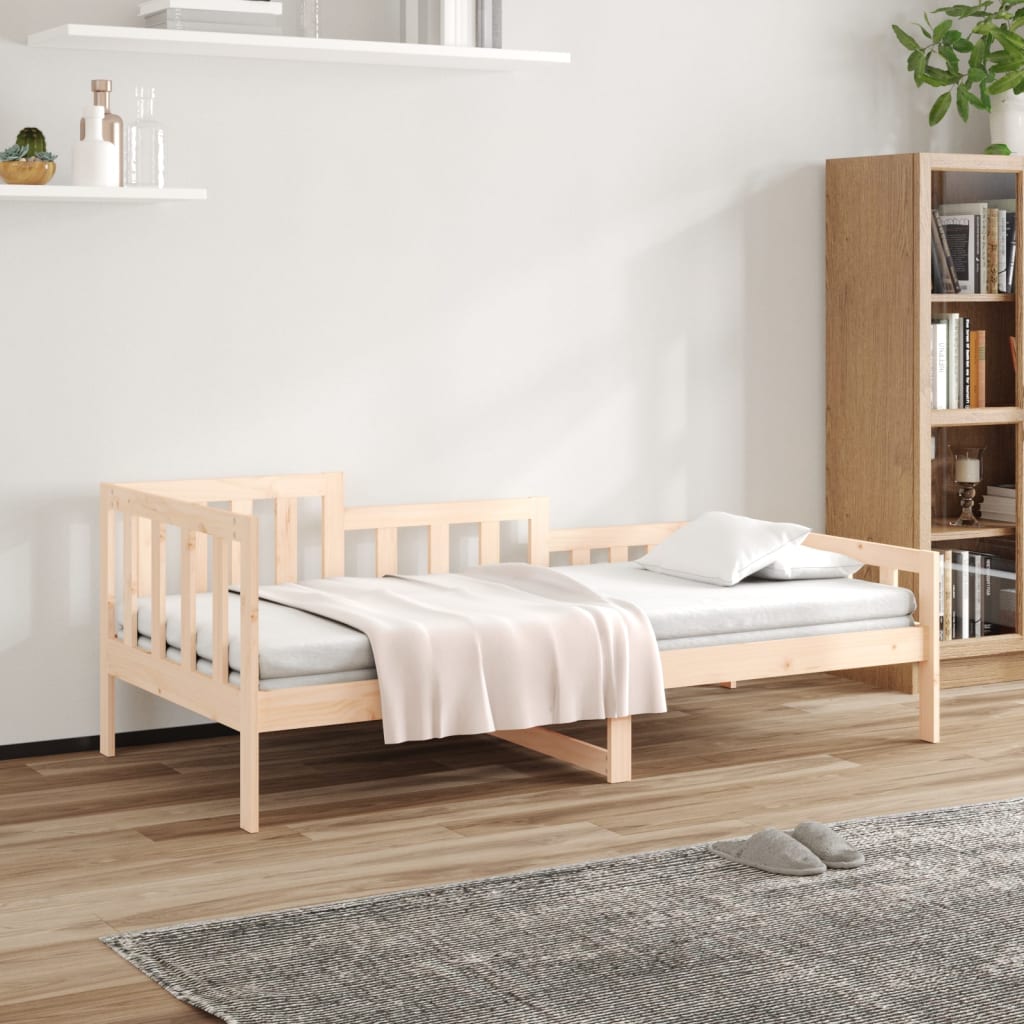 vidaXL daybed uden madras 90x200 cm massivt fyrretræ billede