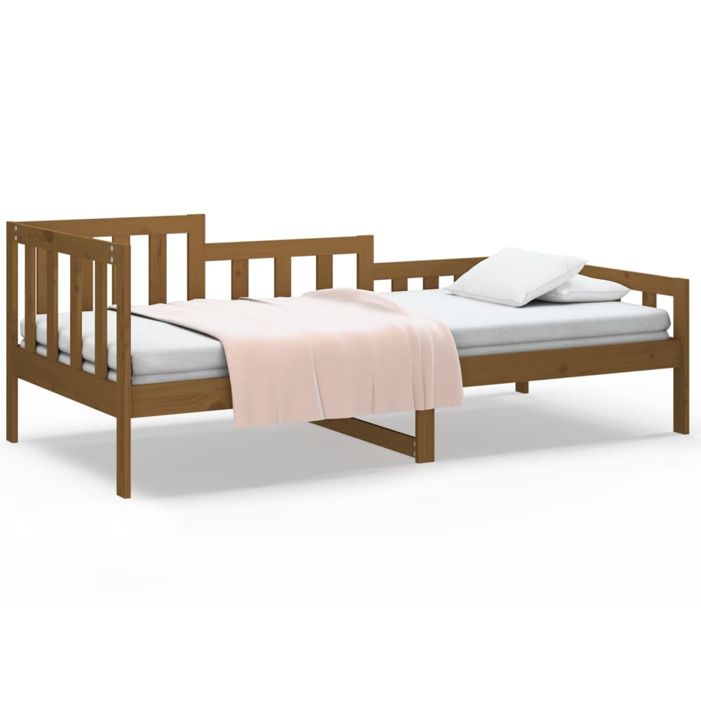 vidaXL Slaapbank 90x200 cm massief grenenhout honingbruin