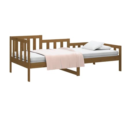 vidaXL daybed 90x200 cm massivt fyrretr&aelig; gyldenbrun