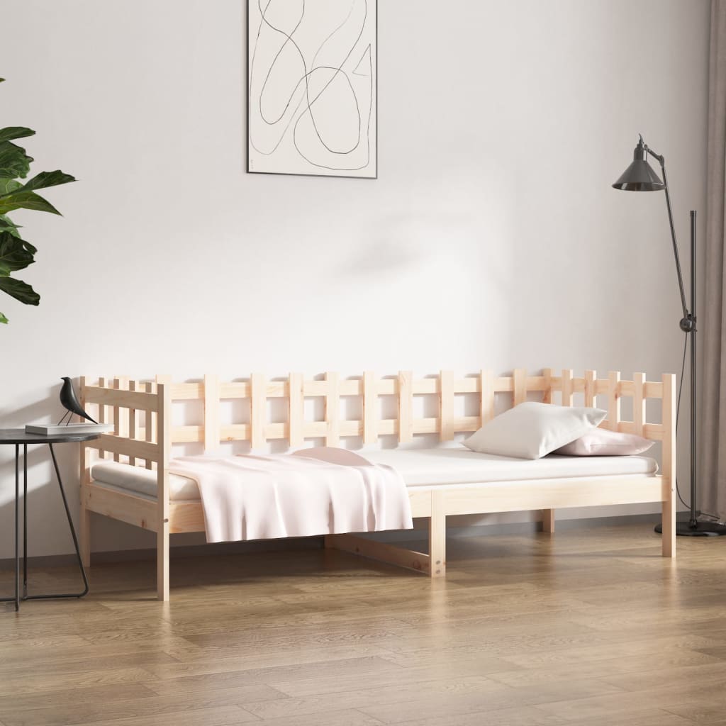 vidaXL ko dzienne bez materaca, 90x200 cm, lite drewno sosnowe