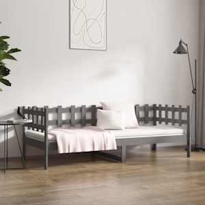 Válenda šedá 90 x 200 cm masivní borové dřevo - obrázek 4