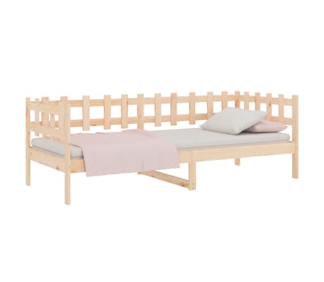 vidaXL Sofá cama sin colchón madera maciza de pino 90x190 cm