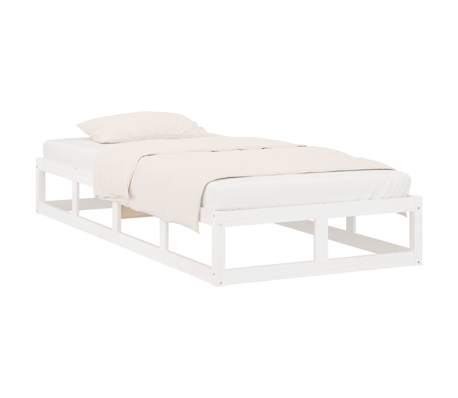 vidaXL Sengeramme hvit 100x200 cm heltre