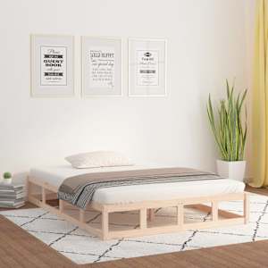 Posteljni okvir 140x200 cm trden les