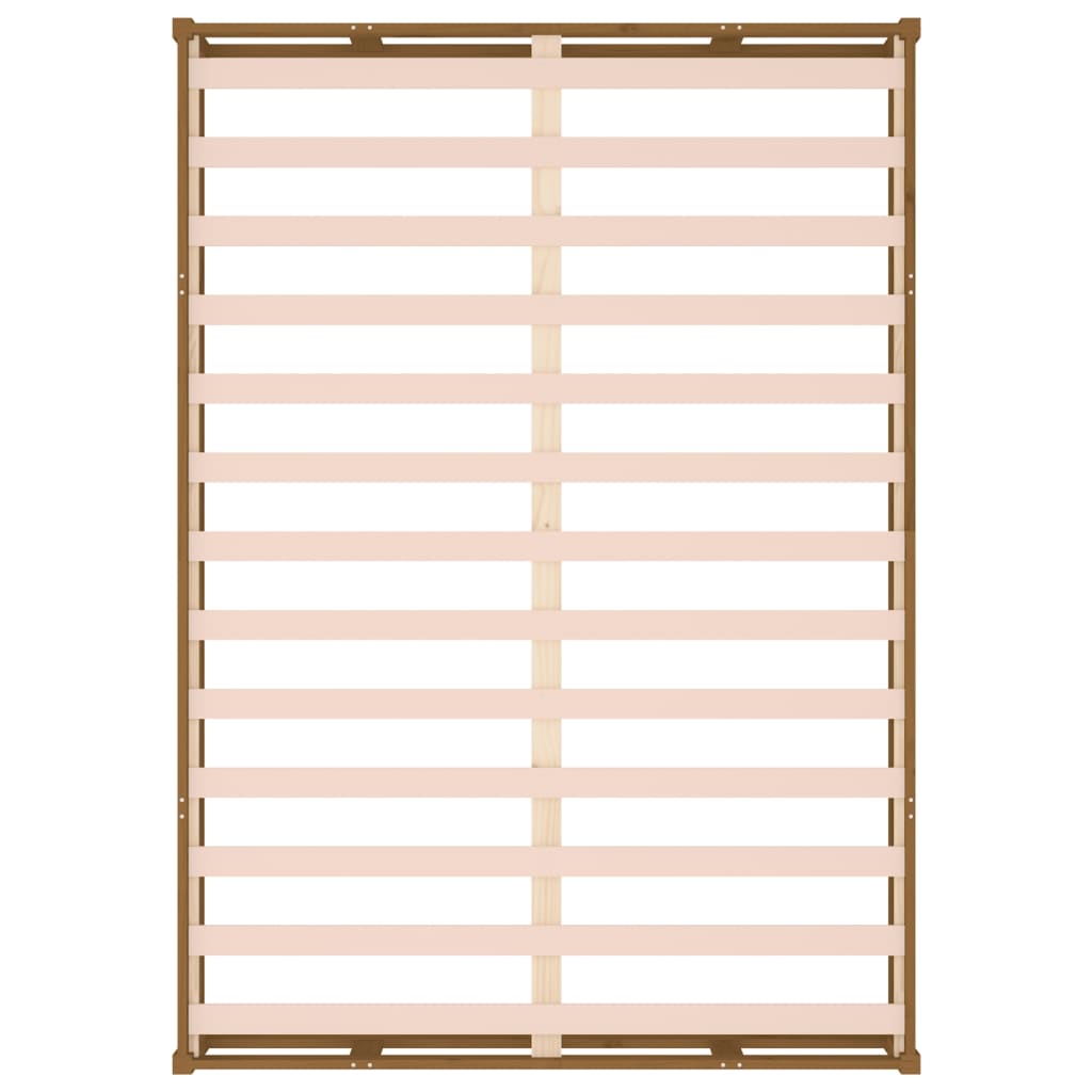 Cadru de pat, maro miere, 140x200 cm, lemn masiv