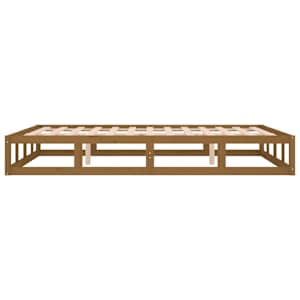 Rám postele medově hnědý 200 x 200 cm masivní dřevo - obrázek 6