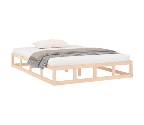 vidaXL Bed Frame without Mattress 120x190 cm Small Double Small Double Solid Wood